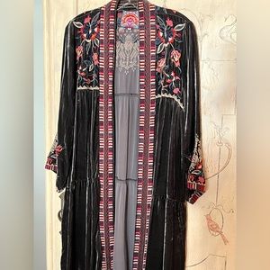 Johnny Was velvet duster. In great condition..